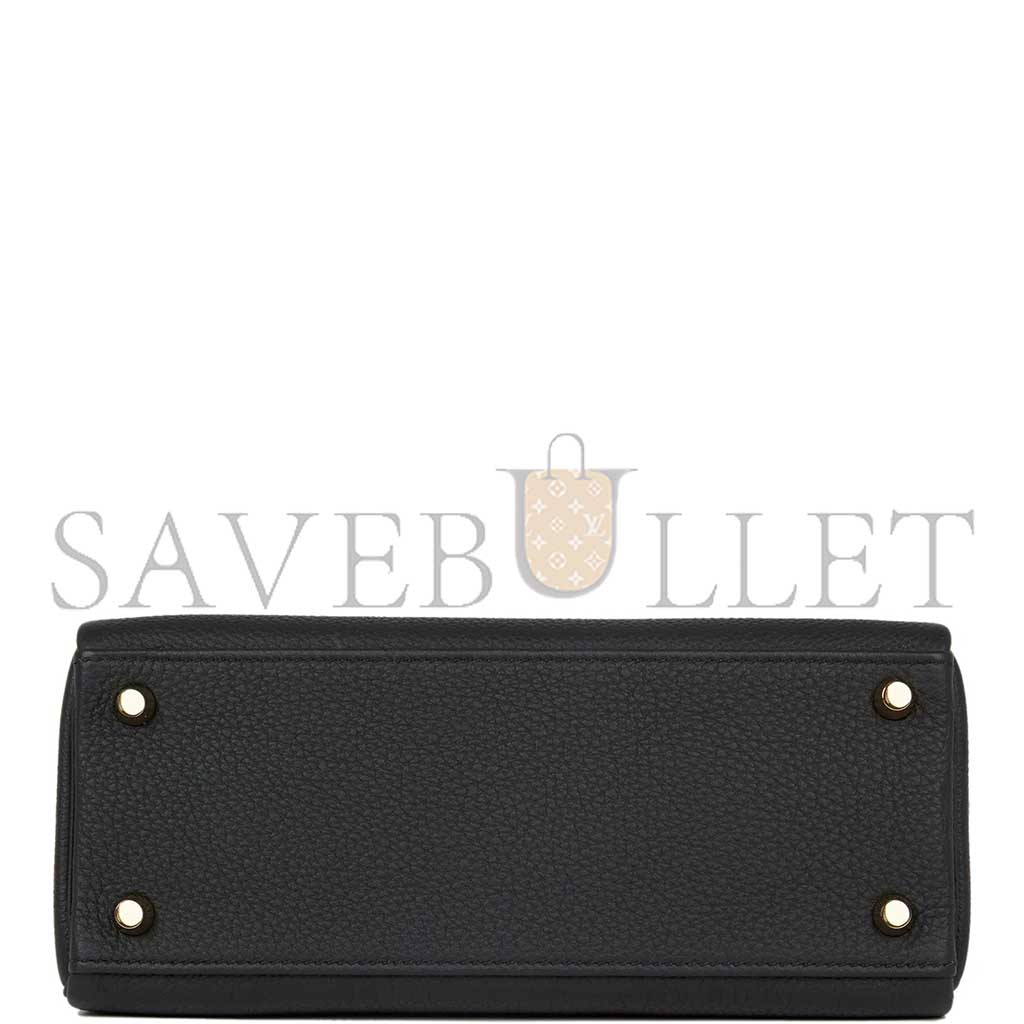 H**mes master kelly 25 retourne black togo gold hardware (25*17*7cm)